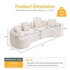 KTMBDW Luxury Modern Tight Curved Chenille Sofa, Minimalist Style Comfy Couch for Living Room Apartment, 4 Seater Modular Sectional - 4 of 4
