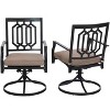 7pc Patio Dining Set with Rectangular Table, 2 Swivel Chairs with Cushions & 4 Metal Chairs - Captiva Designs - 4 of 4