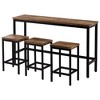 Counter Height Extra Long Dining Table Set with 3 Stools-ModernLuxe - image 4 of 4