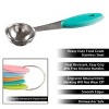 Measuring Spoons Set, Stainless Steel with Colored Silicone Handles and Metal Ring Hanger for Baking and Cooking (5 Piece) by Hastings Home - 3 of 4