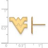 Black Bow Jewelry 10k Yellow Gold West Virginia Mountaineers NCAA Post Earrings - 2 of 3