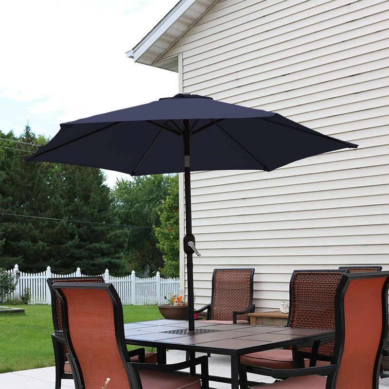 Sunnydaze Outdoor Aluminum Patio Table Umbrella with Polyester Canopy and Tilt and Crank Shade Control - 7.5', 3 of 13