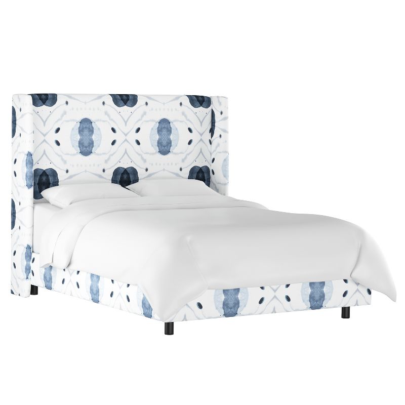 Skyline Furniture Lauran Wingback Bed in patterns, 3 of 10