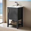 20" Bathroom Vanity Cabinet with Ceramic Sink Top Set,Freestanding, Two-Tier Storage Rack, Soft Closing Door - Leovsnove - 3 of 4