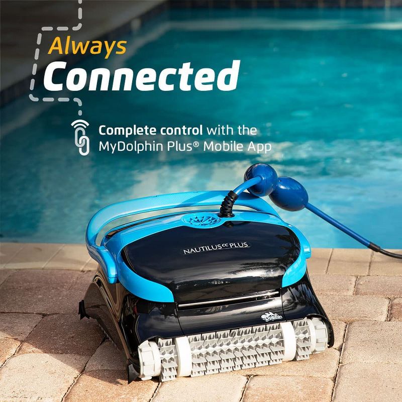 Dolphin Nautilus CC Plus Robotic Pool Vacuum Cleaner with Wi-Fi, Universal Caddy and Classic Caddy Cover Above/In-Ground Pools up to 50 FT in Length, 5 of 7