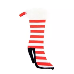 Plushible High Heeled Candy Striped Holiday Stocking
