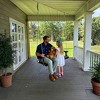 Fortune Candy Wooden Porch Swing 2-Seater Extra Large, Ergonomic Seat, Bench Swing with Hanging Chains, for Outdoor Patio Garden Yard - 2 of 4