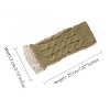 Unique Bargains Pair Women's Winter Lace Trim Fingerless Thumbhole Stretchy Knitted Gloves - 3 of 4