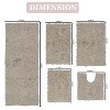 Home Weavers Bell Flower Collection 100% Cotton Tufted Bathroom Rug Set, Non-Slip Latex Bath Rug Set - 3 of 4