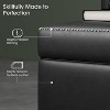 43.5" Faux Leather Storage Ottoman Bench with Stitching and Safety Hinges for Bedroom & Entryway - 4 of 4