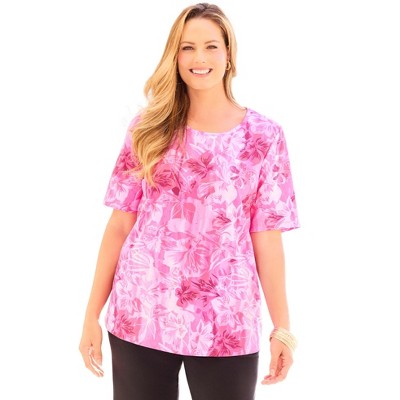 Catherines Women's Plus Size Suprema Ultra-Soft Scoopneck Tee