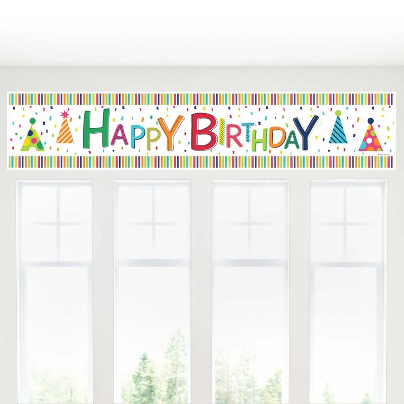 Big Dot of Happiness Cheerful Happy Birthday - Colorful Happy Birthday Decorations Party Banner, 5 of 8