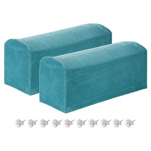 Unique Bargains Non Slip Scratch Resistant Soft Armchair Slipcovers with Twist Pins - 1 of 4