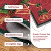 Christmas Area Rugs, Bells Holly Berry Ribbon Garland Traditions Throw Carpet Runner Rugs for Living Room Bedroom Kitchen Dining Room Nursery Office - 4 of 4