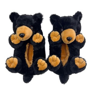 Oooh Yeah! Kid's Animal Hug Slippers (Homer the Black Bear) - 1 of 1