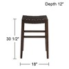 55 Downing Street Apollo 30 1/2" High Brown Leather Barstool - 4 of 4