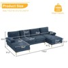 Karl Home |110 in. W Pillow Top Arm 3-Piece U-shaped Chenille Sectionals in Beige - 2 of 4