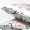 Sweet Jojo Designs Decorative Satin Pillowcases Watercolor Floral Pink and Grey 2pc - 3 of 4