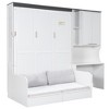 Polibi 3-in-1 Murphy Bed with Built-In Sofa, Desk & Storage - 4 of 4