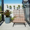Indoor Outdoor Double Egg Chair with Ottoman Padded Cushions,Wicker Lounge Chair Deep Seating Chair with Footrests,Loveseat for Patio Porch Backyard - 4 of 4