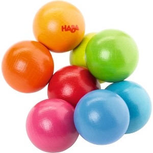 HABA Wooden Baby Teething Toy Magica, Sensory Grasping Rattle for Babies 6-24 Months, Safe & Colorful Sensory Toys for Babies and New Baby Gift - 1 of 4