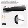 Sapphtopaz Patio Umbrella Outdoor Windproof Umbrella Cantilever Waterproof Pool Umbrella with Crank for Garden, Pool, Deck - 4 of 4