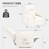37'' Power Lift Recliner Chair, Round Plush Faux Fur Footrest,Sturdy for Living Room&Bedroom - 3 of 4