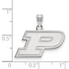 Black Bow Jewelry 14k White Gold Purdue Boilermakers NCAA Small Pendant - 2 of 3