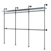 BDELITE Heavy Duty Garment Rack Closet Wardrobe Rack with LED Lights & Shelves, Walk-in Closet System-118.3*15.7*90.55 Inch , Black (Three) - 3 of 4