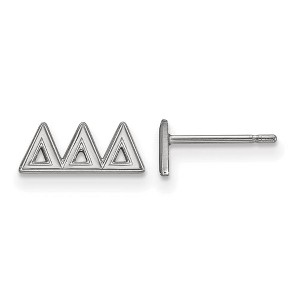 Black Bow Jewelry Sterling Silver Delta Delta Delta Greek Life Stud Earrings - 1 of 3