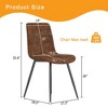 NicBex PU Dining Chairs Set of 4,Upholstered Armless Chair with Wider Seat Cushion,Square Backrest,Kitchen Chairs for Living,Meeting Room - 3 of 4