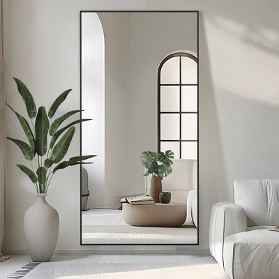 Spassway 75"H x 37"W Rectangle Decorative Aluminum Alloy Mirror Art Designs for Living Room Bedroom Entryway Office Home Sliver/Black/Gold Available