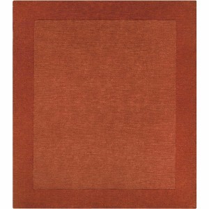 Hauteloom Bordered Solid Brick Red Wool Rug - 1 of 4