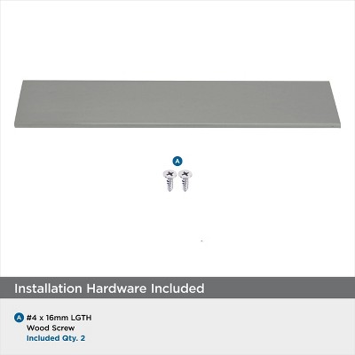 Satin Nickel Rectangular Modern Cabinet Edge Pulls, 10 Pack