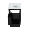 Vynxaria 20" Bathroom Vanities Black Vanity with Soft-Close Door, Storage Rack & Drawer 34"H - 4 of 4