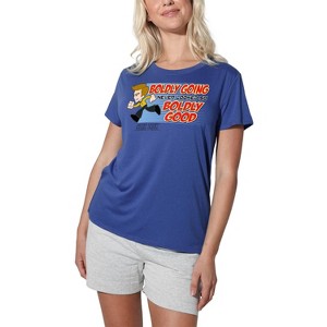Women's Star Trek Boldly Good Loose T-Shirt Royal - 1 of 4