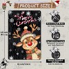 Lomsoe Christmas Reindeer Metal Tin Sign - Merry Christmas Sign for Outdoor & Indoor Decoration - 8x12Inch Christmas Gift - 2 of 4