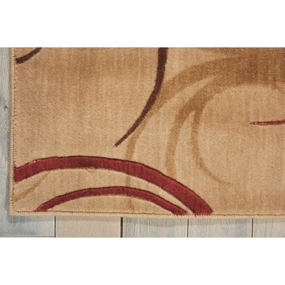 Handmade Red Synthetic Rectangular Rug with Latex Backing