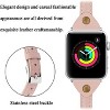 Worryfree Gadgets Leather Slim Bands for Apple Watch 38mm 40mm 41mm iWatch Series 8 7 6 SE 5 4 3 2 1- Assorted Colors - 3 of 4