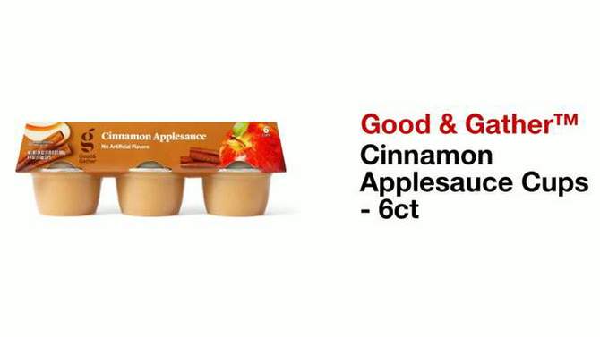 Cinnamon Applesauce Cups - 6ct - Good & Gather&#8482;, 2 of 5, play video