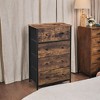 SONGMICS 5 Fabric Drawer Dresser Storage Dresser Tower, Wooden Front and Top Style Dresser Unit Wooden Front & Top Add a Stylish Touch - 3 of 4