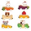 Janod Mix & Match Magnetic Animal Cars - Set of 6 - 2 of 4