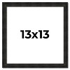 PosterPalooza | 13x13 Thin Barnwood Picture Frame, UV Acrylic, 2 Finishes - Grey and Black - 2 of 4