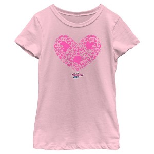 Girl's The Powerpuff Girls Valentine's Day Heart Silhouettes T-Shirt - 1 of 4