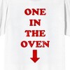 One In The Oven Adult White Crew Neck Short Sleeve T-shirt - 2 of 3