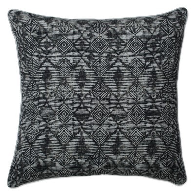 Outdoor/Indoor Oversized Throw Pillow Nesco Stone Black - Pillow Perfect