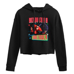 Women's - Disney - Ready For A Super Christmas Cropped Graphic Hoodie - 1 of 3