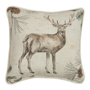 Park Designs Wild And Beautiful Holiday Deer 10" Pillow - 1 of 3
