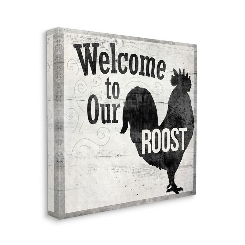 Stupell Industries Welcome To The Roost Farm Rustic Grey Word Design, 1 of 6