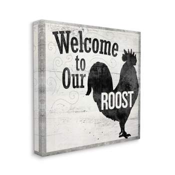 Stupell Industries Welcome To The Roost Farm Rustic Grey Word Design